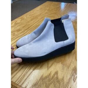 Amalfi by Rangoni Womens Beige 10.5 Slip On Ankle Round Toe Chelsea Boots S65